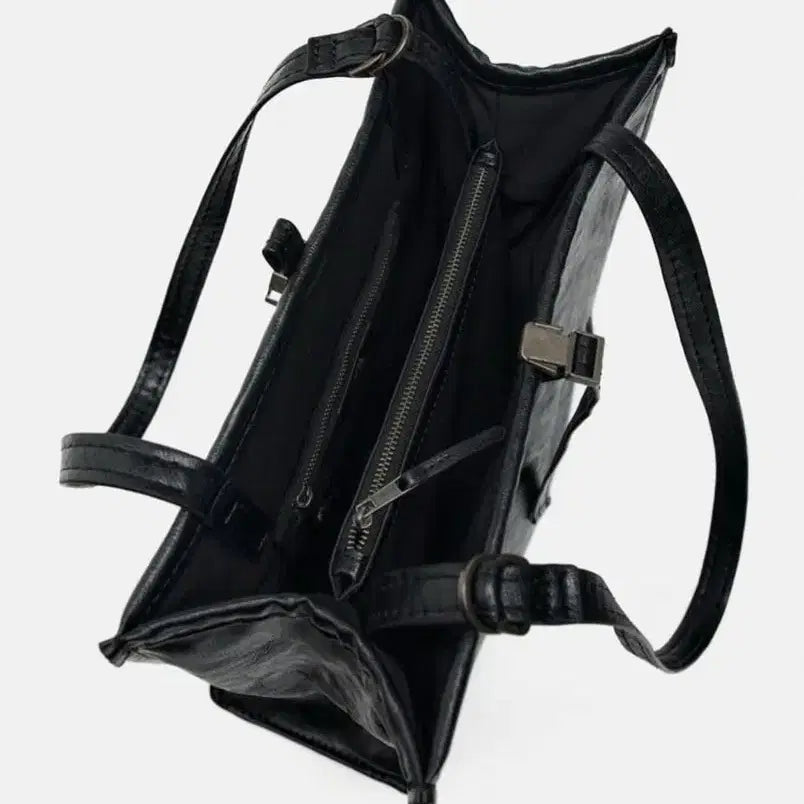 [BUNJANG] ZARA Wrinkle Effect Lock Shopper Bag / 자라 링클 이펙트 락 쇼퍼백