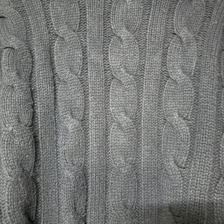 [BUNJANG] Polo Navy Cable Shawl Collar Knit Sweater / 폴로 / 네이비 케이블 숄카라 니트 / XL (100)