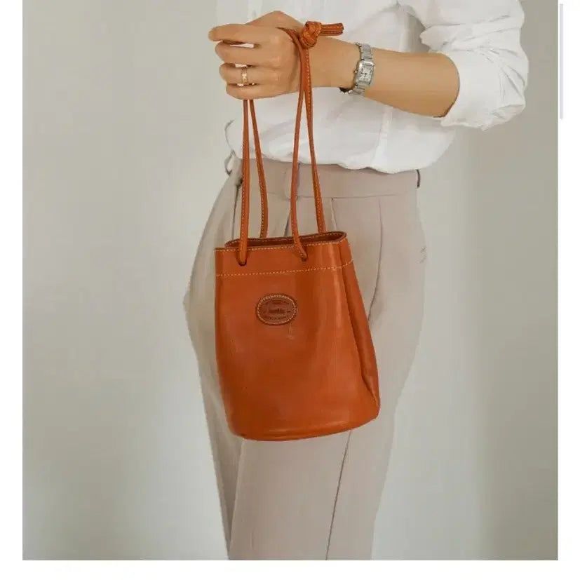 [BUNJANG] Hevitz Mini Bag - Reddish Tan Leather Handbag / 헤비츠 미니백