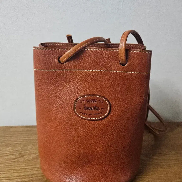 [BUNJANG] Hevitz Mini Bag - Reddish Tan Leather Handbag / 헤비츠 미니백