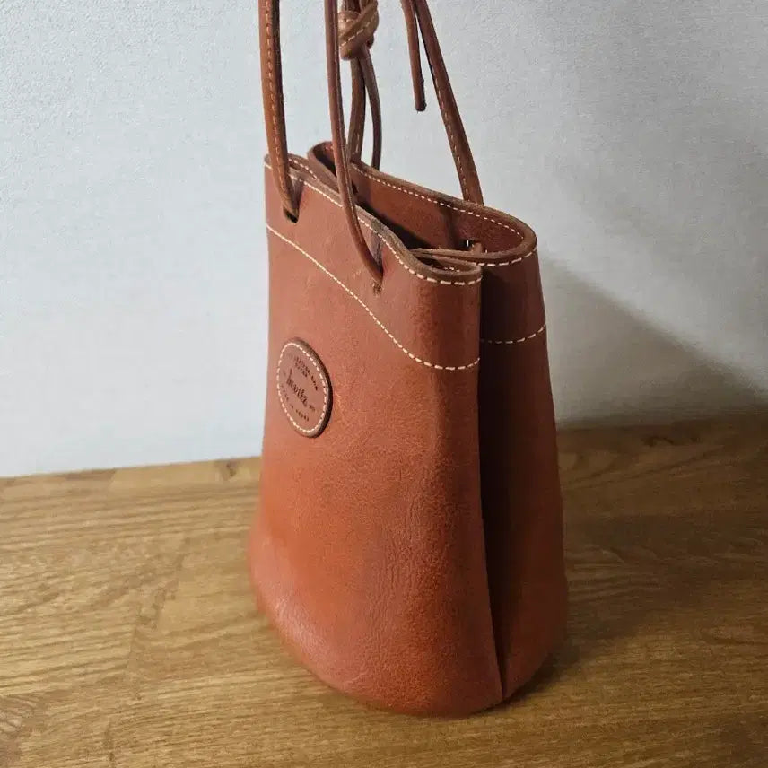 [BUNJANG] Hevitz Mini Bag - Reddish Tan Leather Handbag / 헤비츠 미니백