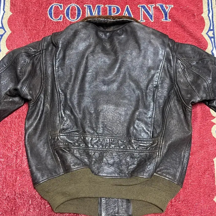 [BUNJANG] RRL Shearling Collar Leather Flight Jacket / 더블알엘 (RRL) 시얼링 칼라 레더 플라이트 자켓