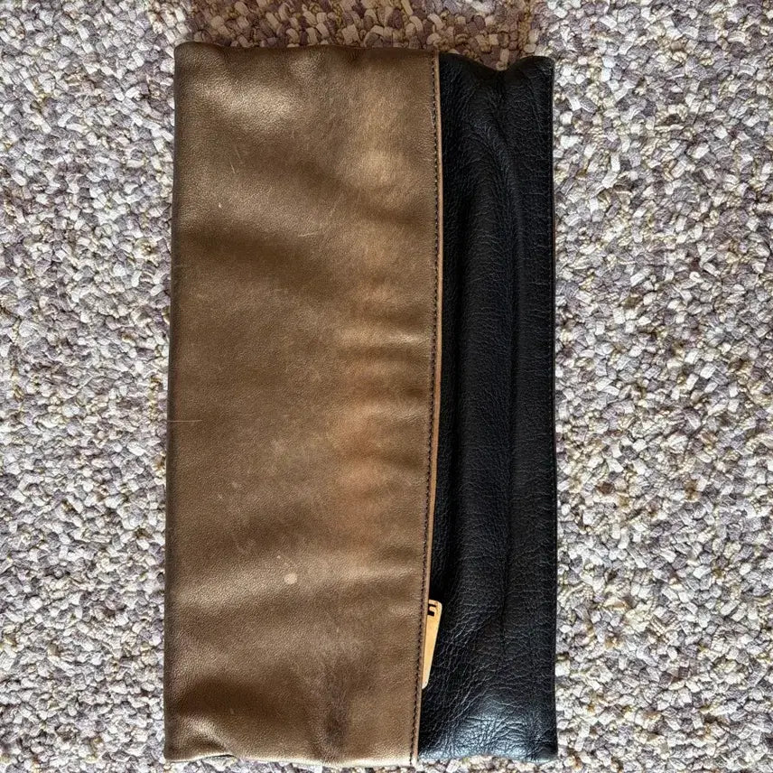 [BUNJANG] Fendi Leather Clutch Brown/Black / 펜디 가죽 클러치백 브라운/블랙