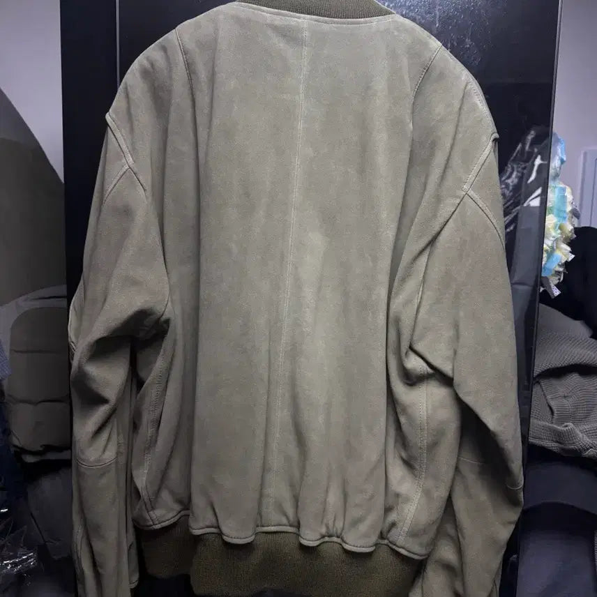 [BUNJANG] He'rill B-15 Suede Jacket Olive / 헤릴 B-15 스웨이드자켓 어드레서별주 올리브 3