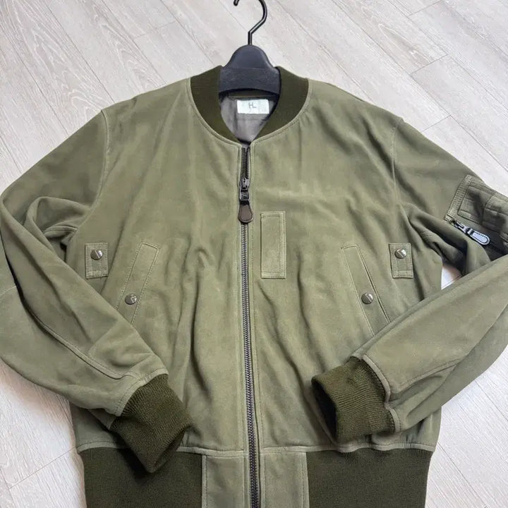 [BUNJANG] He'rill B-15 Suede Jacket Olive / 헤릴 B-15 스웨이드자켓 어드레서별주 올리브 3