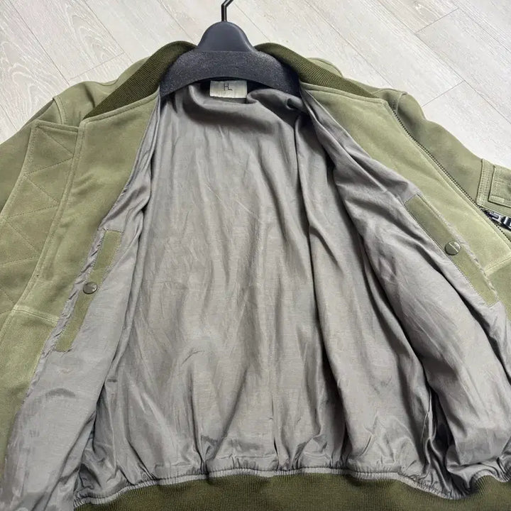 [BUNJANG] He'rill B-15 Suede Jacket Olive / 헤릴 B-15 스웨이드자켓 어드레서별주 올리브 3