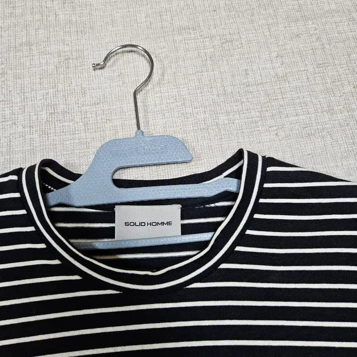 [BUNJANG] Solid Homme Striped Long Sleeve Shirt / 솔리드옴므 긴팔 셔츠티