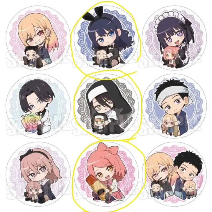 [BUNJANG] Aniplex Trading Badge Bundle Set / [3종 일괄] 그비돌 비스크돌 애니플렉스 트레이딩 뱃지 판매합니다