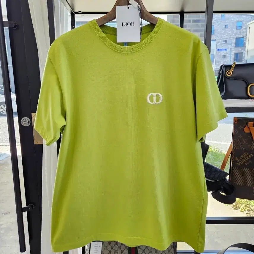 [BUNJANG] Dior CD Icon T-Shirt Lime Green XL / [정품/새상품급/유일색상/XL] 디올 CD 아이콘 반팔티셔츠 라임 형광