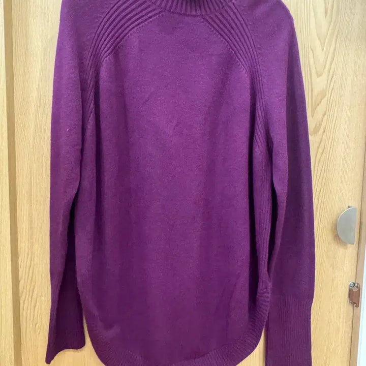 [BUNJANG] Purple Half-Turtle Neck Knit Top / 반폴라니트티