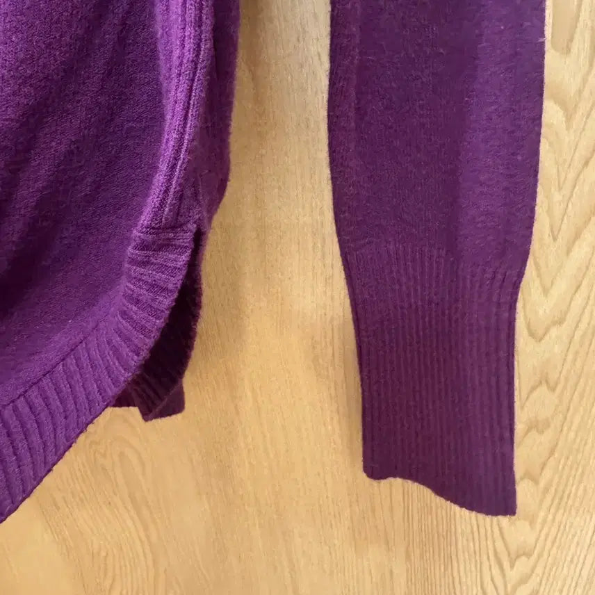 [BUNJANG] Purple Half-Turtle Neck Knit Top / 반폴라니트티