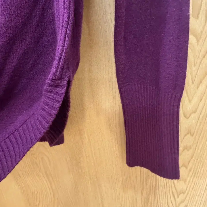 [BUNJANG] Purple Half-Turtle Neck Knit Top / 반폴라니트티