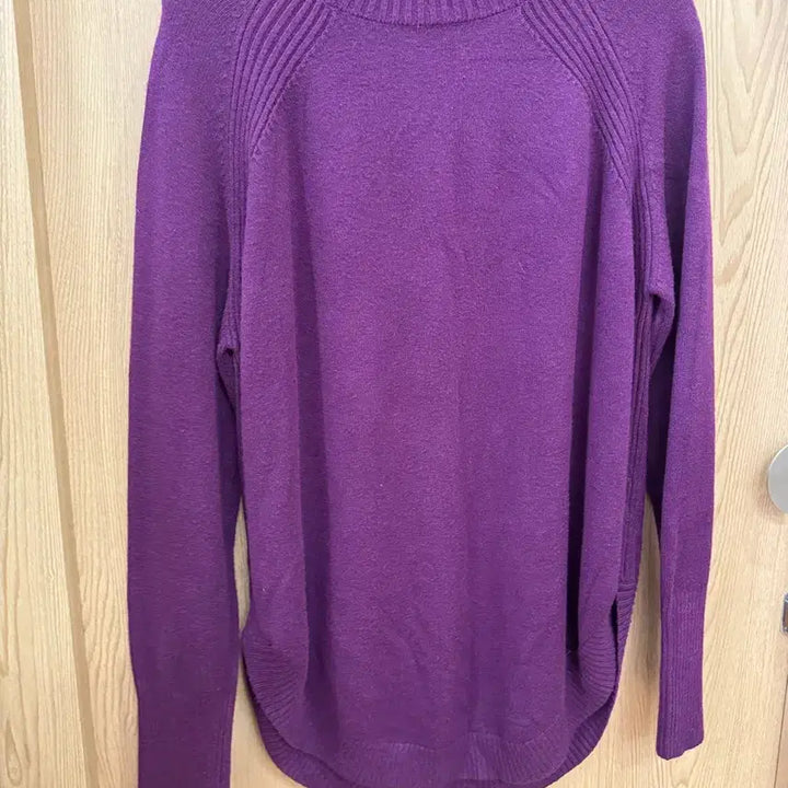 [BUNJANG] Purple Half-Turtle Neck Knit Top / 반폴라니트티