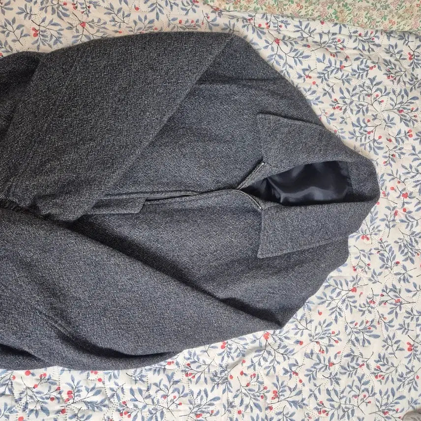 [BUNJANG] Coore Virgin Wool Blouson Melange Navy Jacket / 쿠어 버진 울 블루종 멜란지 네이비