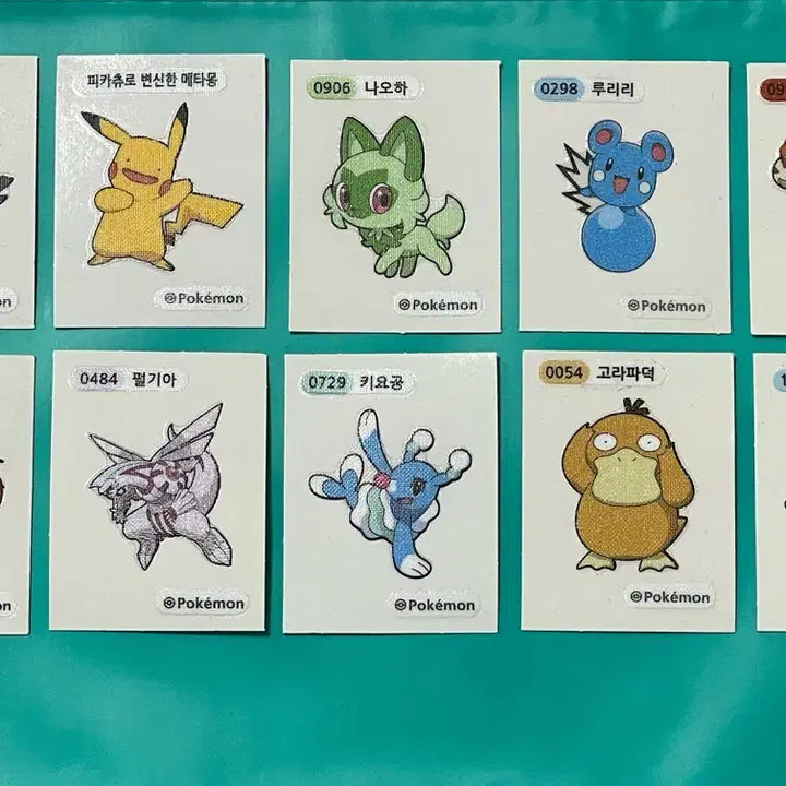 [BUNJANG] Pokemon Tteokbokki Stickers Bundle (Palkia, Ditto, Quaxly) / 특가 포켓몬 띠부씰 모음(펄기아, 변신메타몽, 고라파덕, 나오하 등)