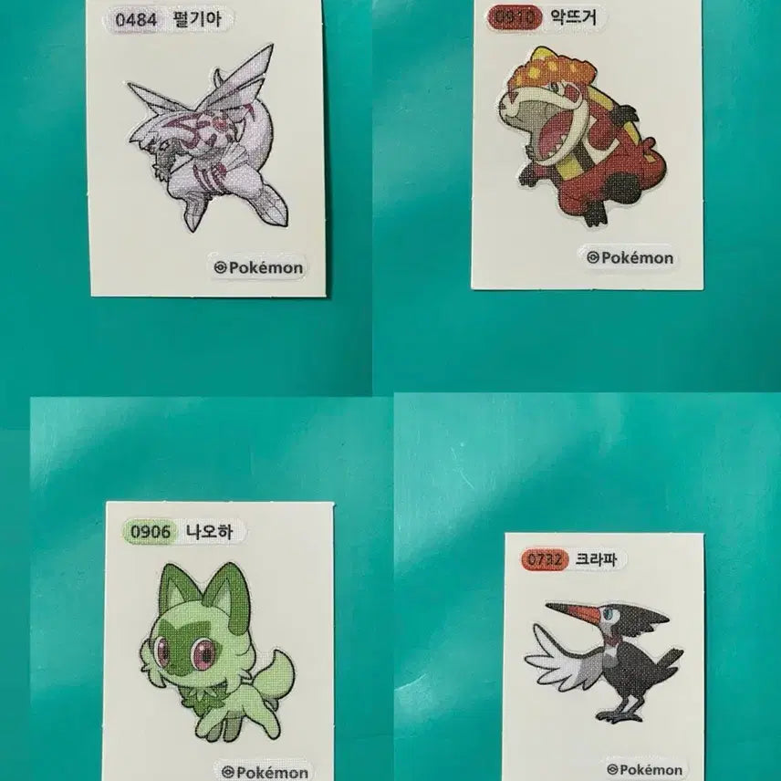 [BUNJANG] Pokemon Tteokbokki Stickers Bundle (Palkia, Ditto, Quaxly) / 특가 포켓몬 띠부씰 모음(펄기아, 변신메타몽, 고라파덕, 나오하 등)