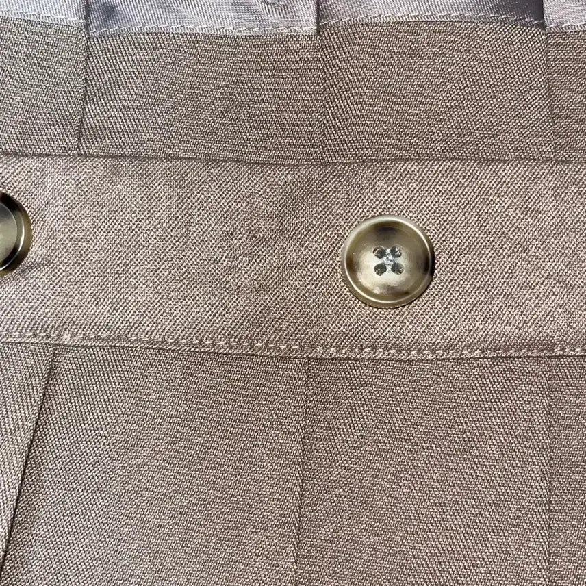 [BUNJANG] Maysome Beige Pleated Wrap Long Skirt / 메이썸 Maysome 베이지 플리츠 롱스커트