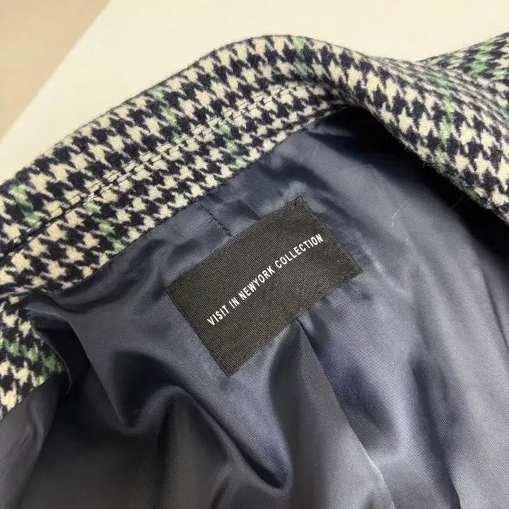 [BUNJANG] Visit in New York Wool Check Long Coat - Size 55 / 비지트인뉴욕 울 체크 롱코트 55 / 백화점 구매 / 상태좋음