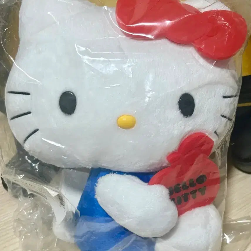 [BUNJANG] Hello Kitty Blue Dress Ribbon Plush Doll / 헬로키티 인형 블루 원피스 리본 봉제인형