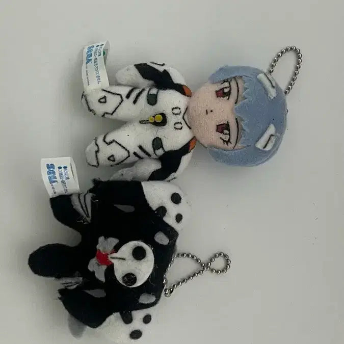 [BUNJANG] Evangelion Sega Ayanami Rei &amp; Sachiel Plush Doll Keyring / 에반게리온 세가 아야나미 레이 사키엘 누이 인형 키링