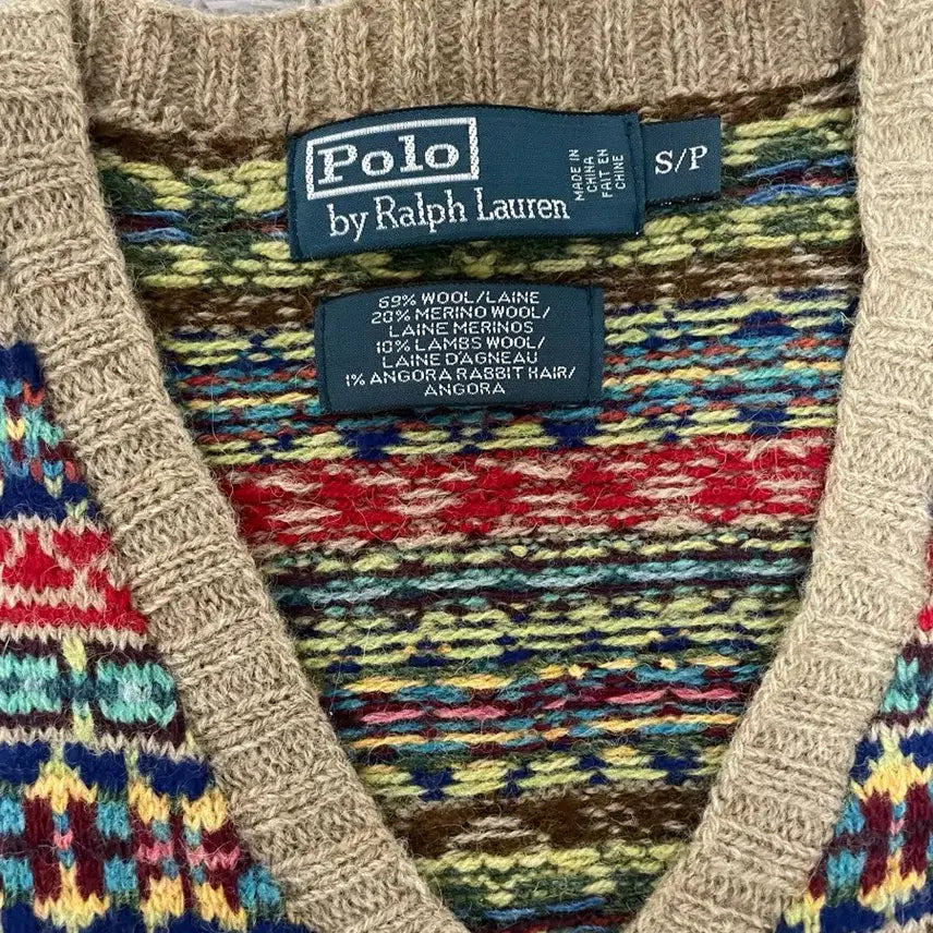 [BUNJANG] Polo Fair Isle Vest / 폴로 페어아일 베스트