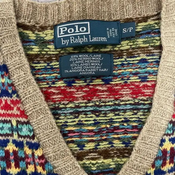 [BUNJANG] Polo Fair Isle Vest / 폴로 페어아일 베스트