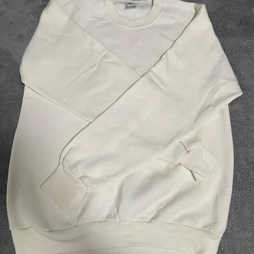[BUNJANG] 90s USA Made Jersey 50/50 Sweatshirt - Ivory - L / 90s usa made 저지스 50/50 스웻 L 아이보리