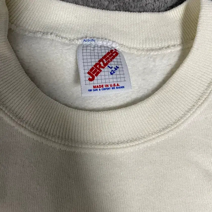 [BUNJANG] 90s USA Made Jersey 50/50 Sweatshirt - Ivory - L / 90s usa made 저지스 50/50 스웻 L 아이보리