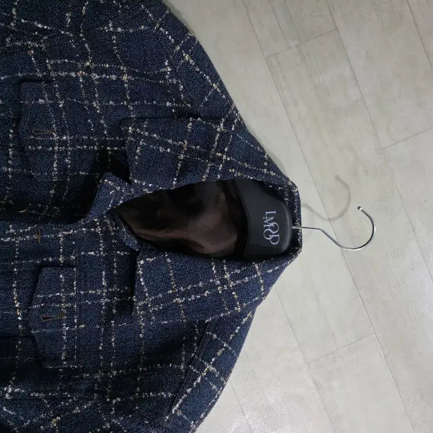 [BUNJANG] Elmood Hawk Tweed Trucker Jacket Blue Jean 46 / 엘무드 호크 트위드 트러커 자켓 블루진 46