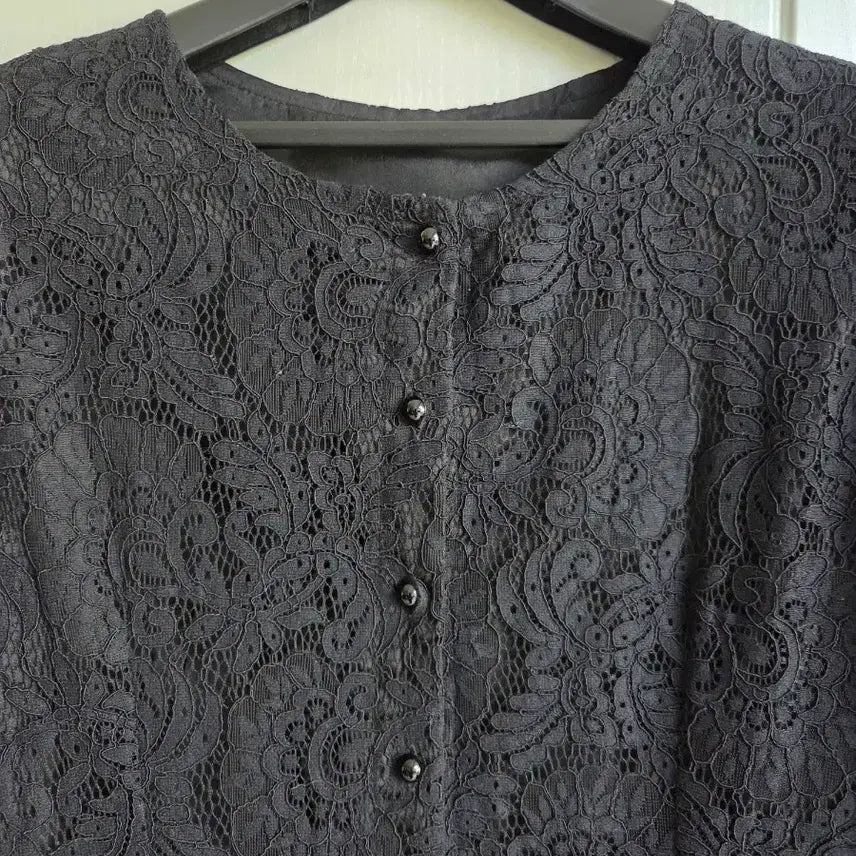 [BUNJANG] Self-Made Black Lace Long Dress / 자체제작 데이트룩 모임룩 블랙 레이스 롱 원피스