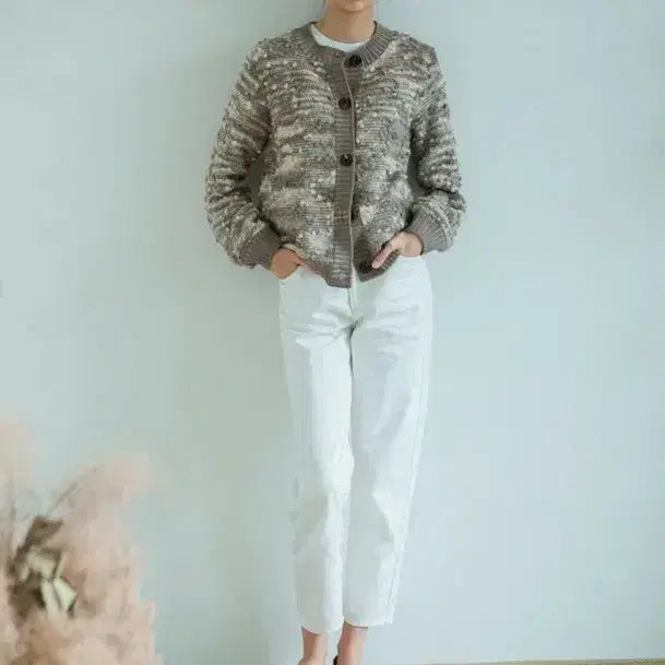 [BUNJANG] ORE Boucle Cardigan Cocoa / 오어 ore 부클 가디건 코코아