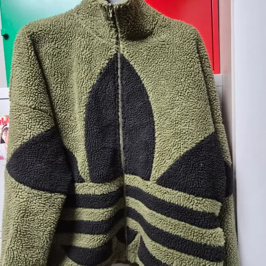 [BUNJANG] Adidas Big Trefoil Fleece Jacket / 아디다스 빅드레포일 뽀글이