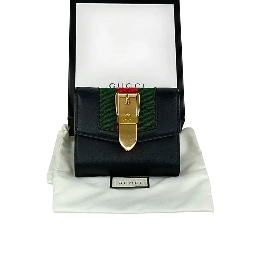 [BUNJANG] Gucci Sylvie Leather Bifold Wallet / 구찌 실비 레더 반지갑