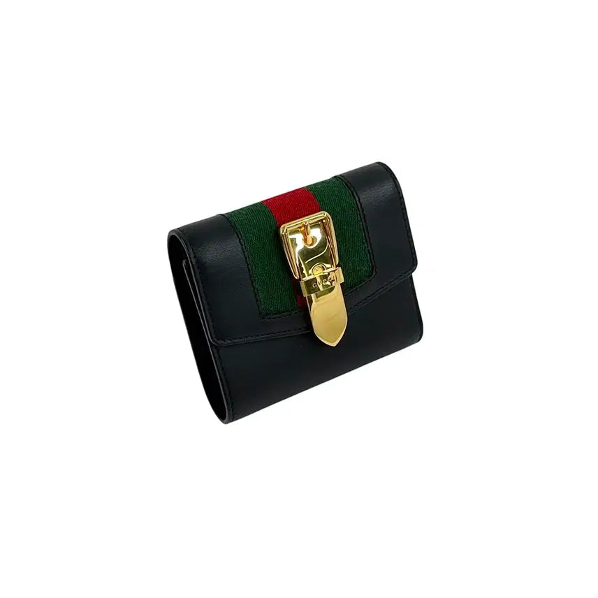 [BUNJANG] Gucci Sylvie Leather Bifold Wallet / 구찌 실비 레더 반지갑