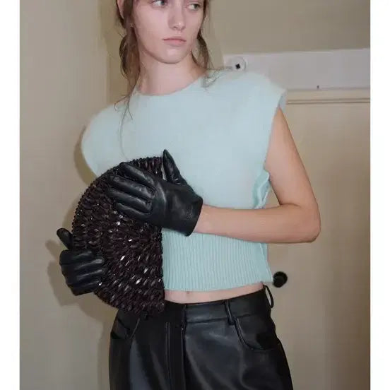 [BUNJANG] ANGORA KNIT VEST_MINT 오버듀플레어 민트 조끼 / ANGORA KNIT VEST_MINT 오버듀플레어 민트 조끼