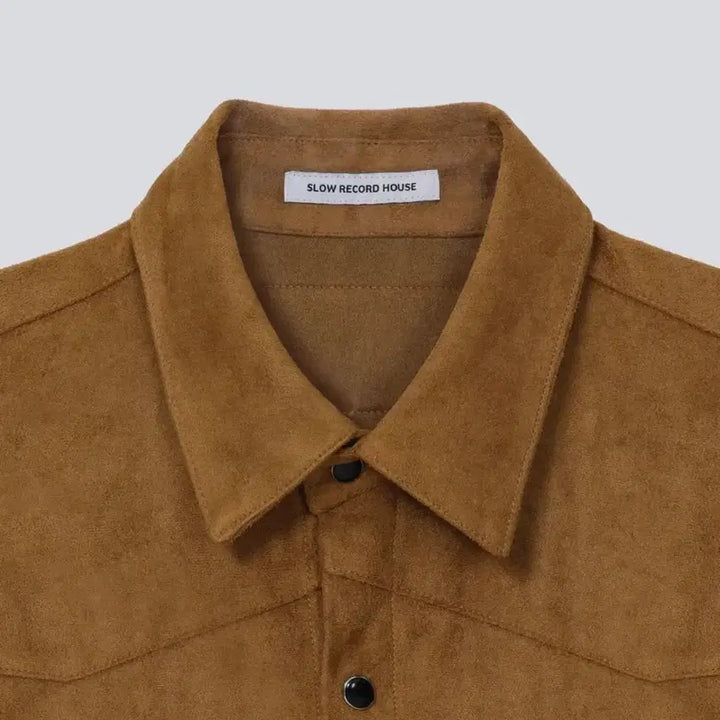 [BUNJANG] Slow Record House Suede Western Shirt / 슬로우 레코드 하우스) 스웨이드 웨스턴 셔츠