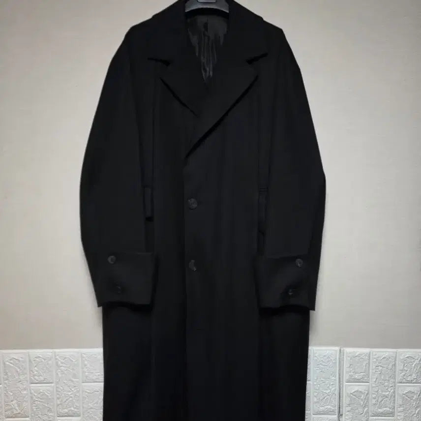 [BUNJANG] Wooyoungmi 21FW Belted Turn-Up Coat Black Size 48 / 21FW 우영미 벨티드 턴업 코트 블랙 48사이즈 판매합니다~