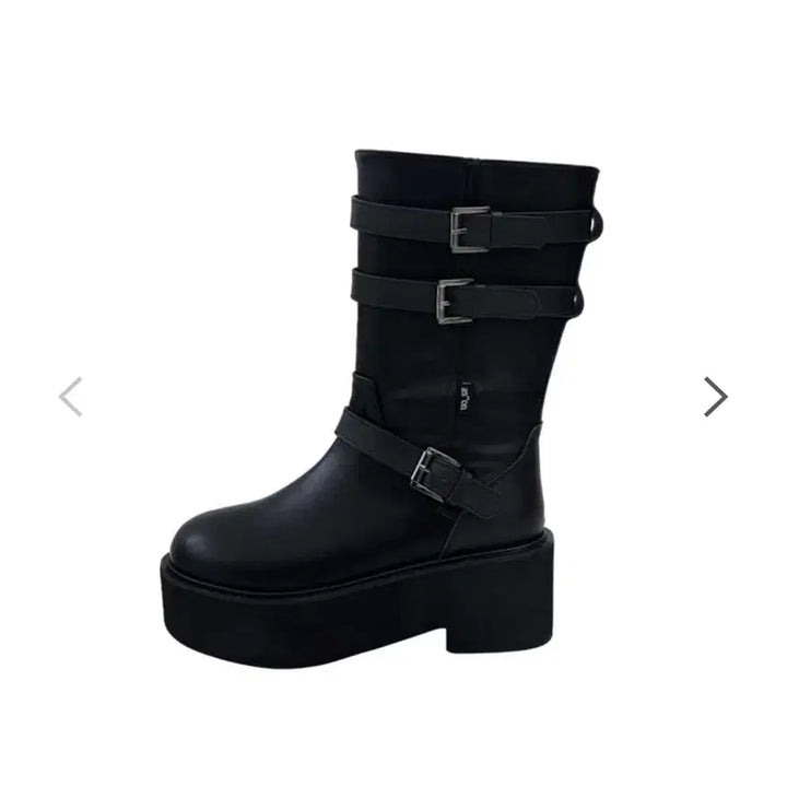 [BUNJANG] Aszune Maya Midi Buckle Boots Black 250 / 애즈온 마야 미디 버클 부츠 블랙 250