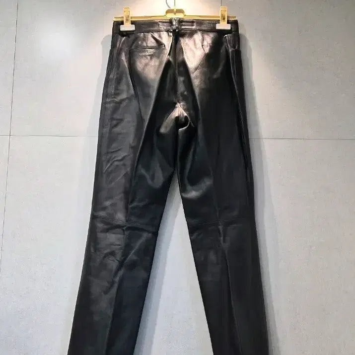 [BUNJANG] Gucci Women's Black Leather Pants / GUCCI 구찌 정품 여성 블랙 레더 팬츠