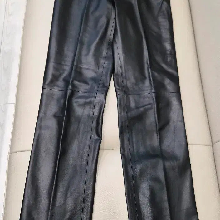 [BUNJANG] Gucci Women's Black Leather Pants / GUCCI 구찌 정품 여성 블랙 레더 팬츠