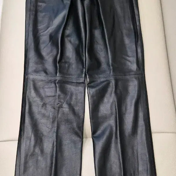 [BUNJANG] Gucci Women's Black Leather Pants / GUCCI 구찌 정품 여성 블랙 레더 팬츠