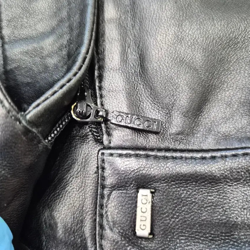 [BUNJANG] Gucci Women's Black Leather Pants / GUCCI 구찌 정품 여성 블랙 레더 팬츠