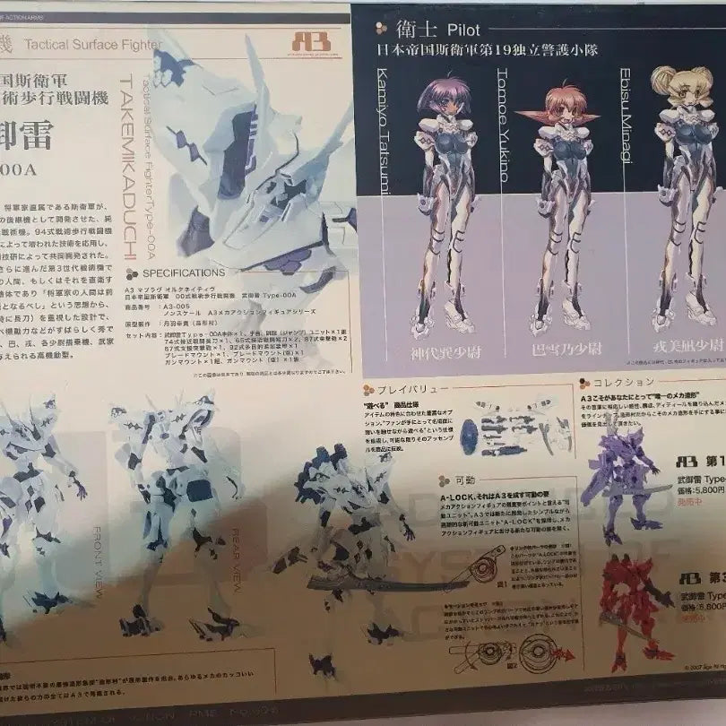 [BUNJANG] Volks A3 Mech Action Series Muv-Luv Alternative Set / 보크스 A3 메카액션 시리즈 마브러브 얼터너티브 (셋트판매)