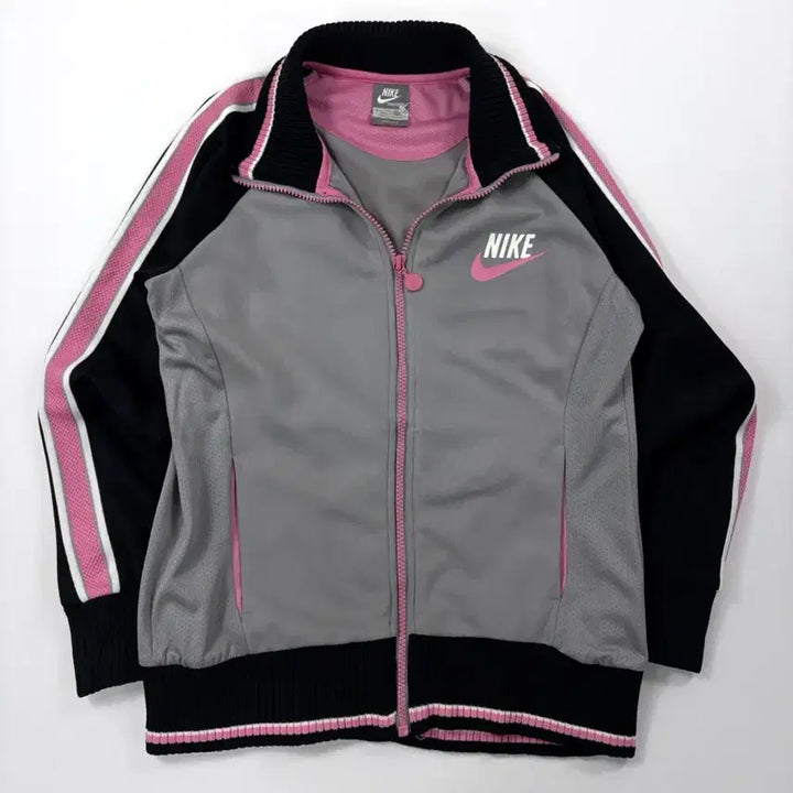 [BUNJANG] Nike Track Jacket Gray/Pink Women's / 나이키 트랙 자켓 회색/핑크 여성