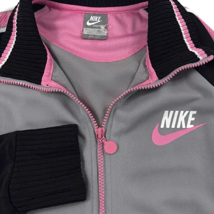 [BUNJANG] Nike Track Jacket Gray/Pink Women's / 나이키 트랙 자켓 회색/핑크 여성