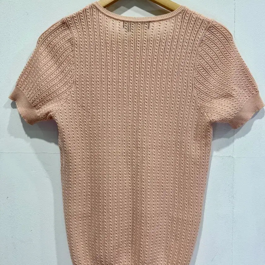 [SOLD OUT] Salvatore Ferragamo 핑크 울 반팔 니트 L 정품