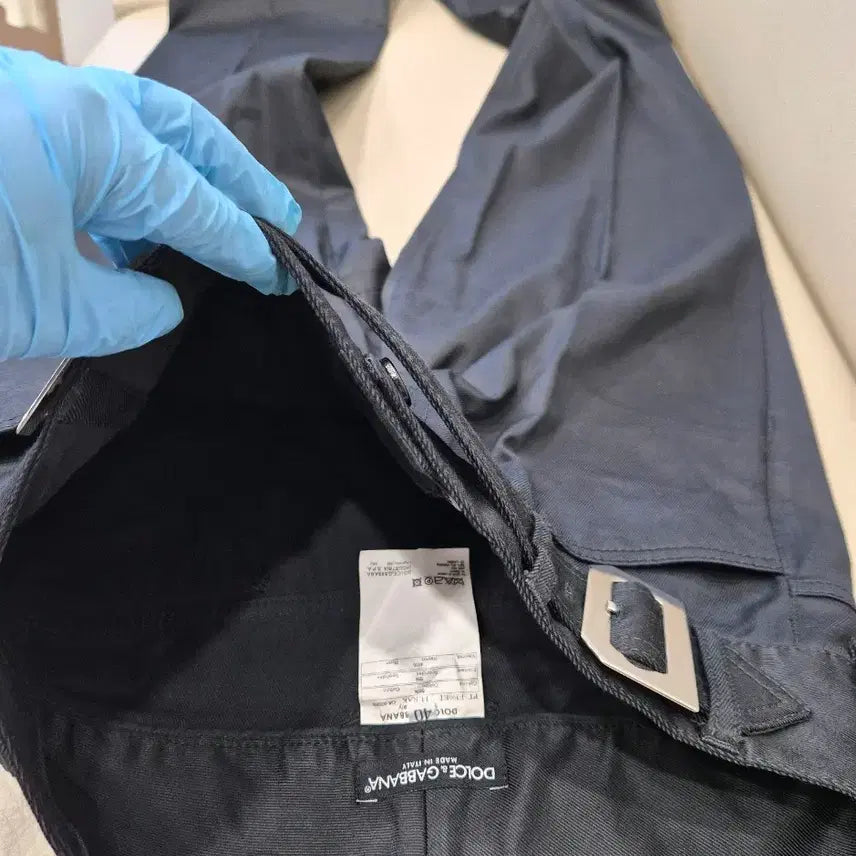 [BUNJANG] Dolce & Gabbana Black Silver Belted Pants / DOLCE&GABBANA 돌체앤가바나 정품 여성 블랙 은장 벨트 바지