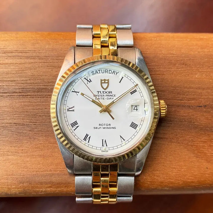 [BUNJANG] Tudor Prince Day-Date 36mm 18k Bezel Watch / [18k베젤] 빈티지 튜더 프린스 데이데이트 36미리 화이트로만