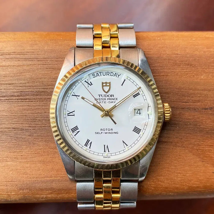 [BUNJANG] Tudor Prince Day-Date 36mm 18k Bezel Watch / [18k베젤] 빈티지 튜더 프린스 데이데이트 36미리 화이트로만