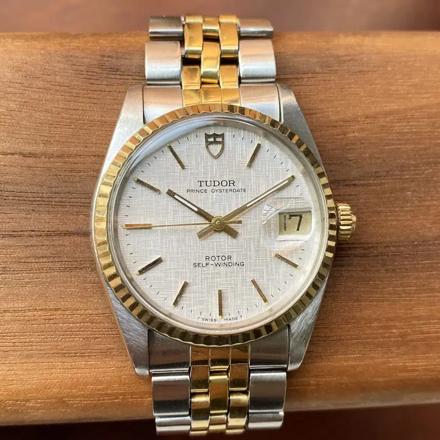 [BUNJANG] Tudor Prince Gold-Plated Automatic Watch / [14k 베젤] 빈티지 튜더 프린스 콤비 금장 썬레이 오토메틱